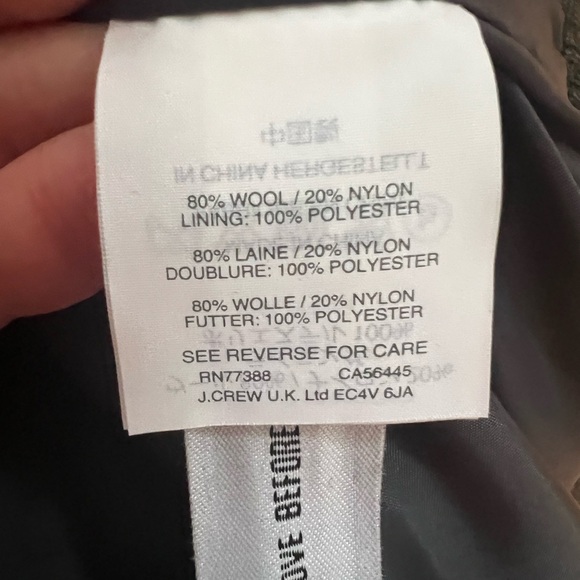 JCrew Wool Bomber, grey, XS, new without tags - Picture 7 of 7